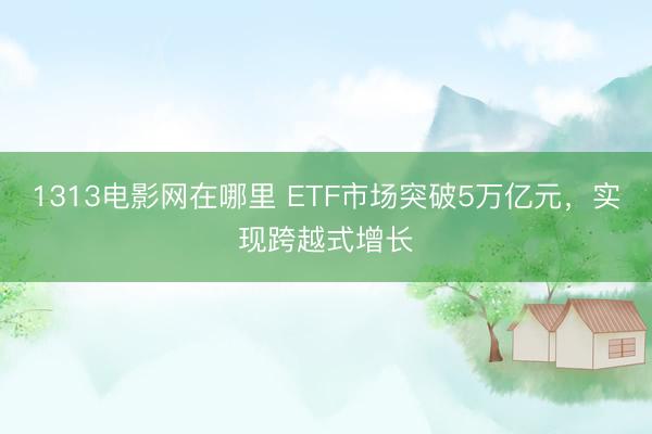 1313电影网在哪里 ETF市场突破5万亿元，实现跨越式增长