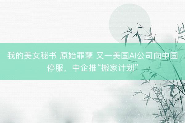 我的美女秘书 原始罪孽 又一美国AI公司向中国停服,中企推“搬家计划”