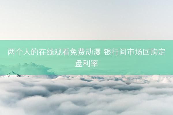 两个人的在线观看免费动漫 银行间市场回购定盘利率