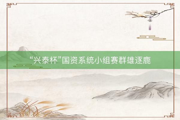 “兴泰杯”国资系统小组赛群雄逐鹿