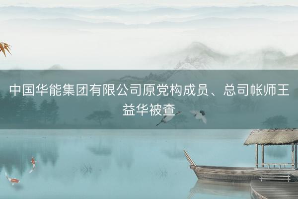 中国华能集团有限公司原党构成员、总司帐师王益华被查