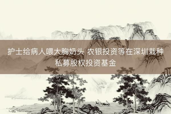 护士给病人喂大胸奶头 农银投资等在深圳栽种私募股权投资基金