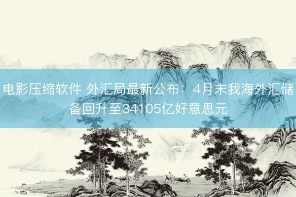 电影压缩软件 外汇局最新公布：4月末我海外汇储备回升至34105亿好意思元